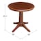 International Concepts Round 30 in Round Top Pedestal Table, 28.9 inH, Espresso, 30 in W, 30 in L, 29.9 in H, Wood K581-30RT-27B - alternate 4